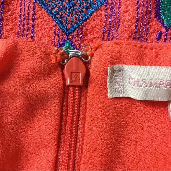 Anthropologie Champagne & Strawberry Dress Womens - Picture 13 of 16